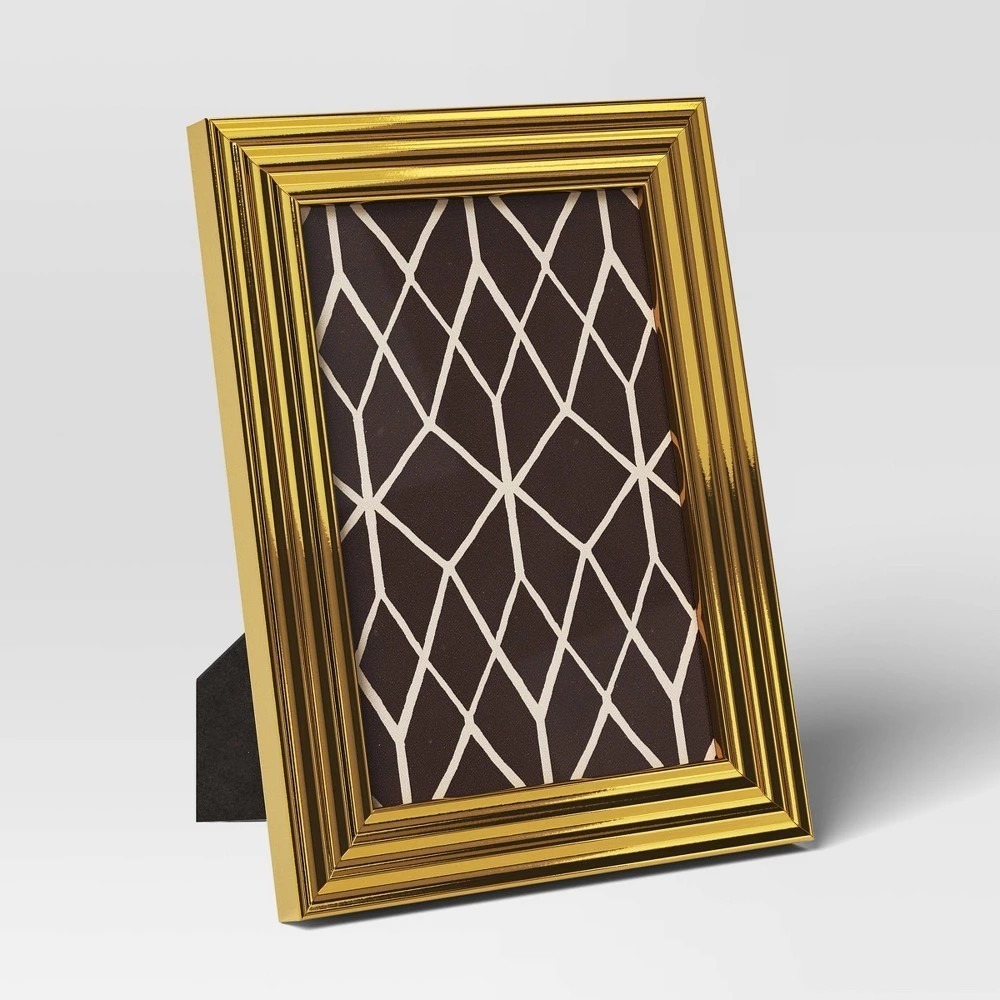 Threshold Channeled Classic Rectangle Picture Frame 5x7 Gold Tabletop Photo NWT